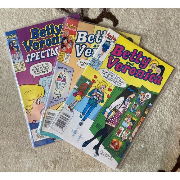Vintage 90s Betty and Veronica Comic Lot 1990s Archie Comics Riverdale Retro - Picture 1 of 5